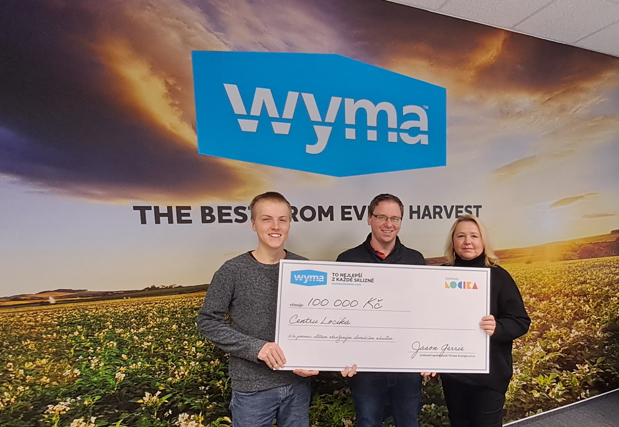 Wyma Europe Donates to Centrum Locika Third Year Running