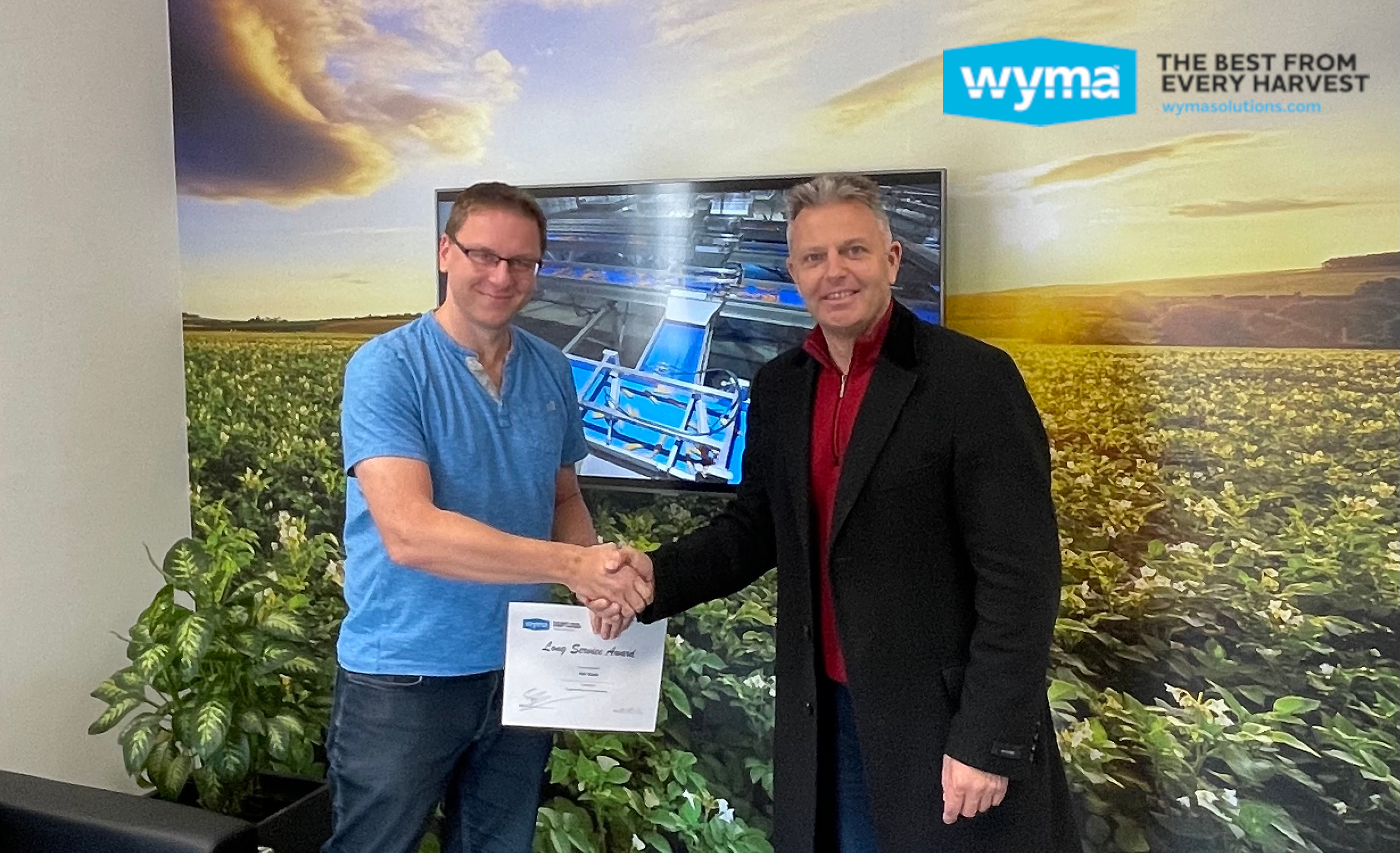 Wyma Europe celebrates another long service milestone